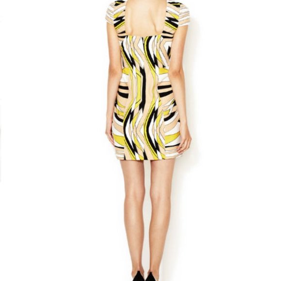 4.collective Multicolor Wave Cotton Cap Sleeve Cocktail Dress - Picture 3 of 10